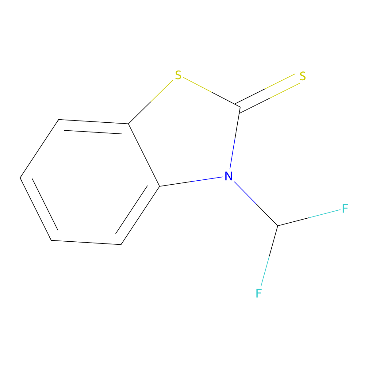 3-(Difluoromethyl)-2,3-dihydro-1,3-benzothiazole-2-thione molecular structure, CAS 358365-85-2