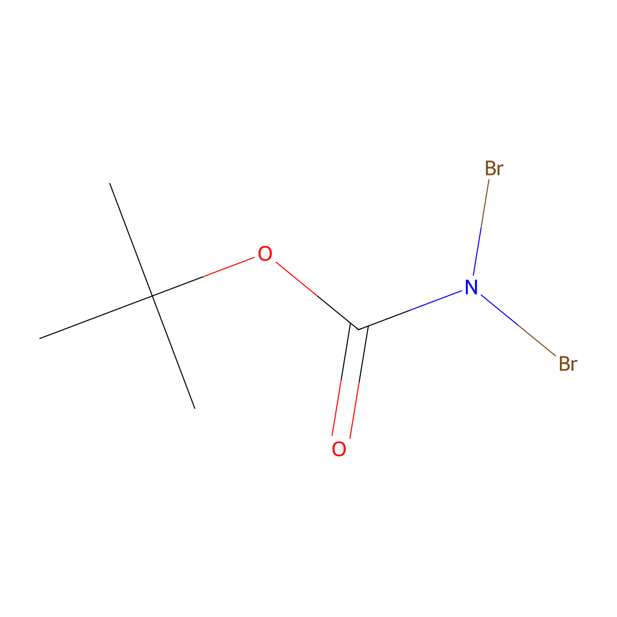 1,1-Dimethylethyl N,N-dibromocarbamate molecular structure, CAS 358365-86-3