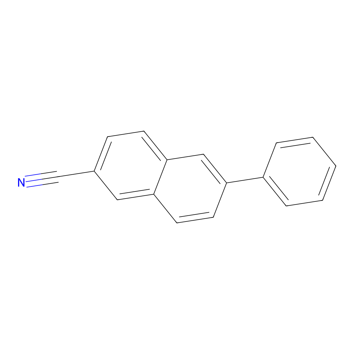 6-Phenylnaphthalene-2-carbonitrile molecular structure, CAS 358367-83-6