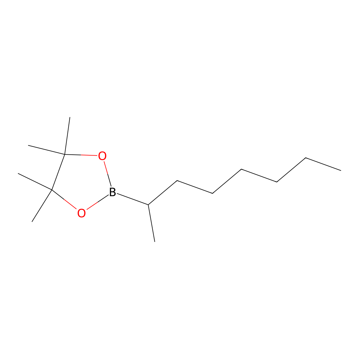 4,4,5,5-Tetramethyl-2-(octan-2-yl)-1,3,2-dioxaborolane molecular structure, CAS 358376-08-6