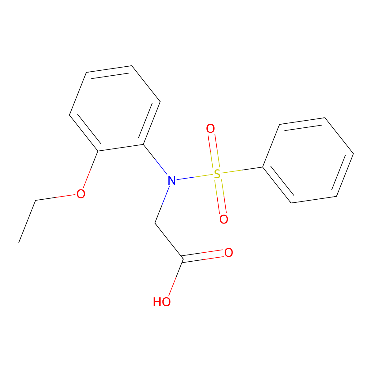 N-(2-ethoxyphenyl)-N-(phenylsulfonyl)glycine molecular structure, CAS 358380-49-1