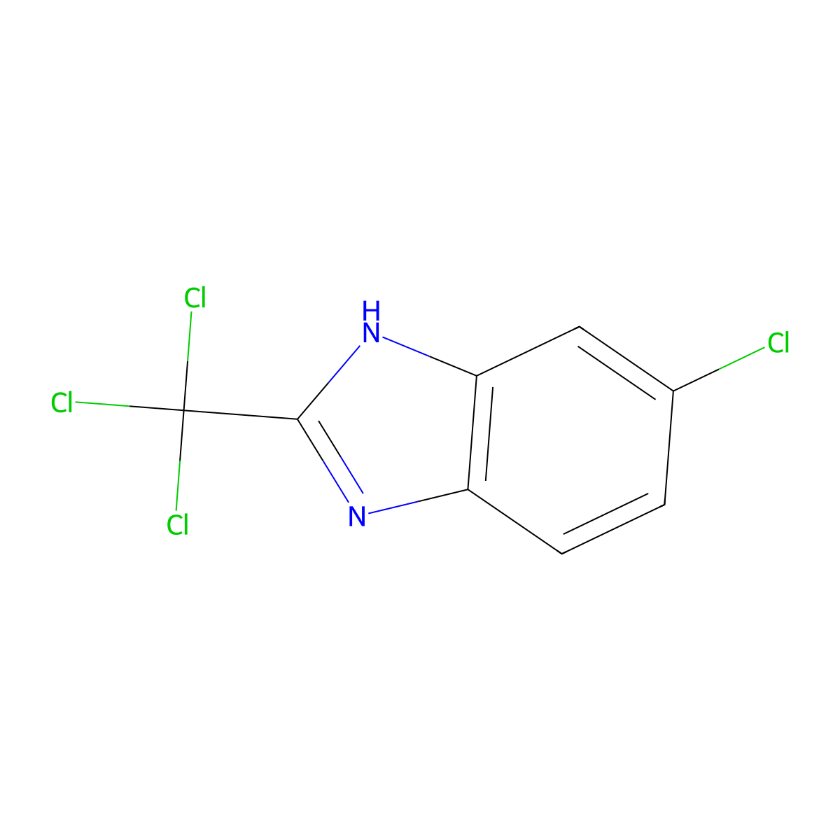 5-chloro-2-(trichloromethyl)-1H-benzimidazole molecular structure, CAS 3584-66-5