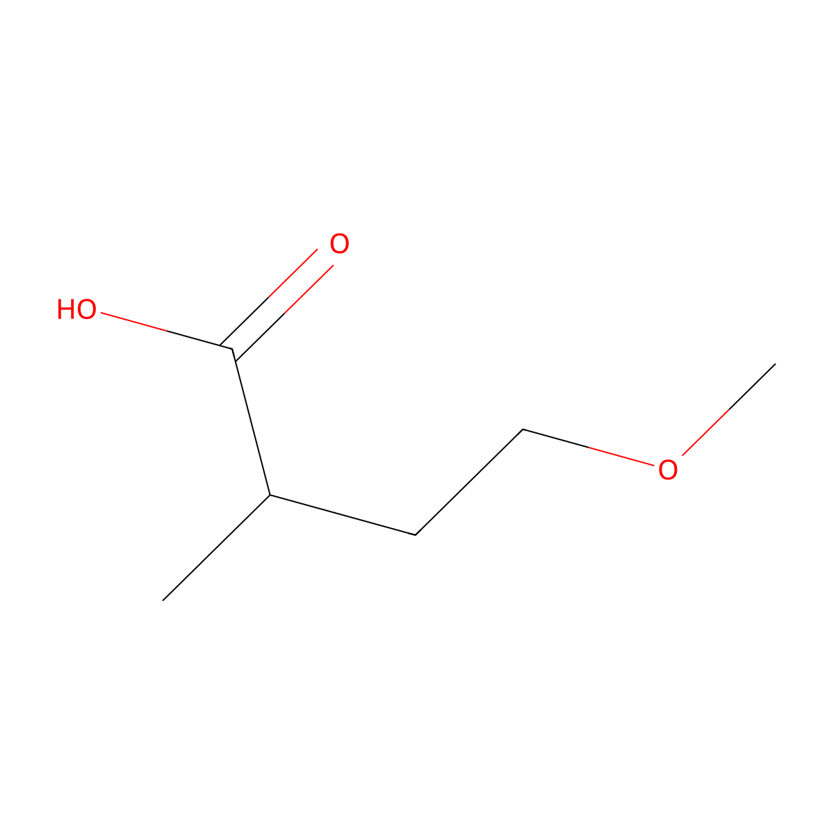 4-Methoxy-2-methylbutanoic acid molecular structure, CAS 35841-41-9