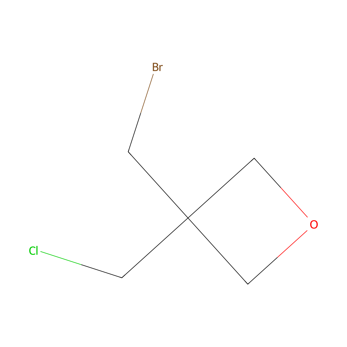 3-(Bromomethyl)-3-(chloromethyl)oxetane molecular structure, CAS 35842-60-5