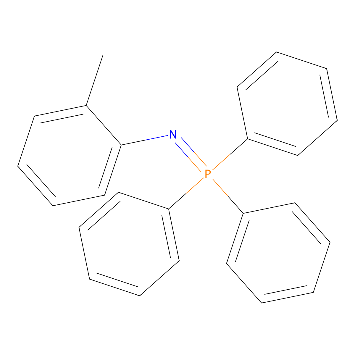 2-Methyl-N-(triphenylphosphoranylidene)aniline molecular structure, CAS 35843-74-4