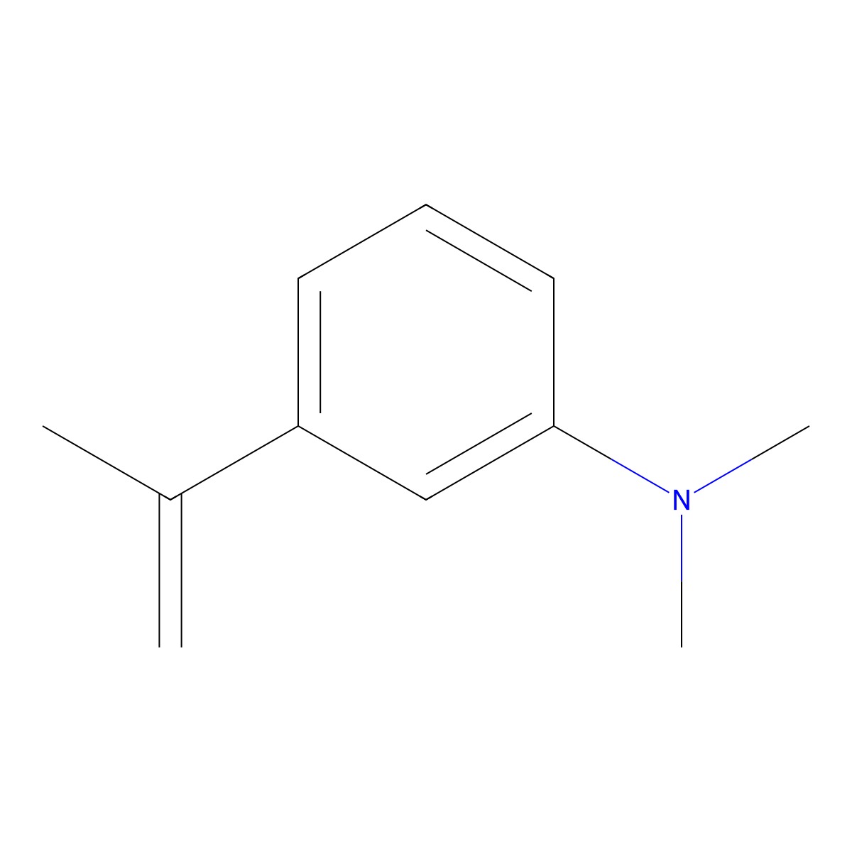3-Isopropenyl-N,N-dimethylaniline molecular structure, CAS 35843-88-0