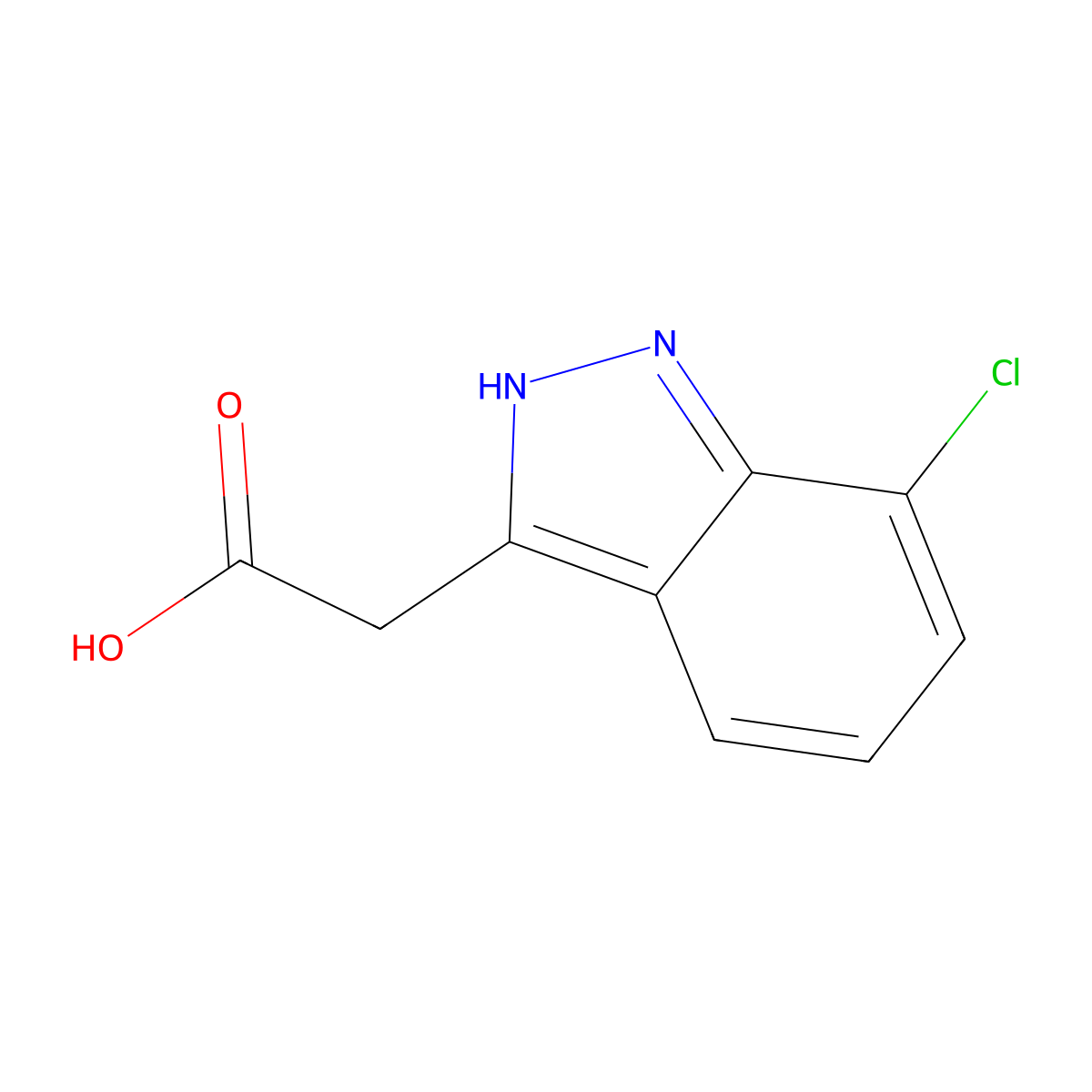2-(7-Chloro-1H-indazol-3-yl)acetic acid molecular structure, CAS 35845-23-9