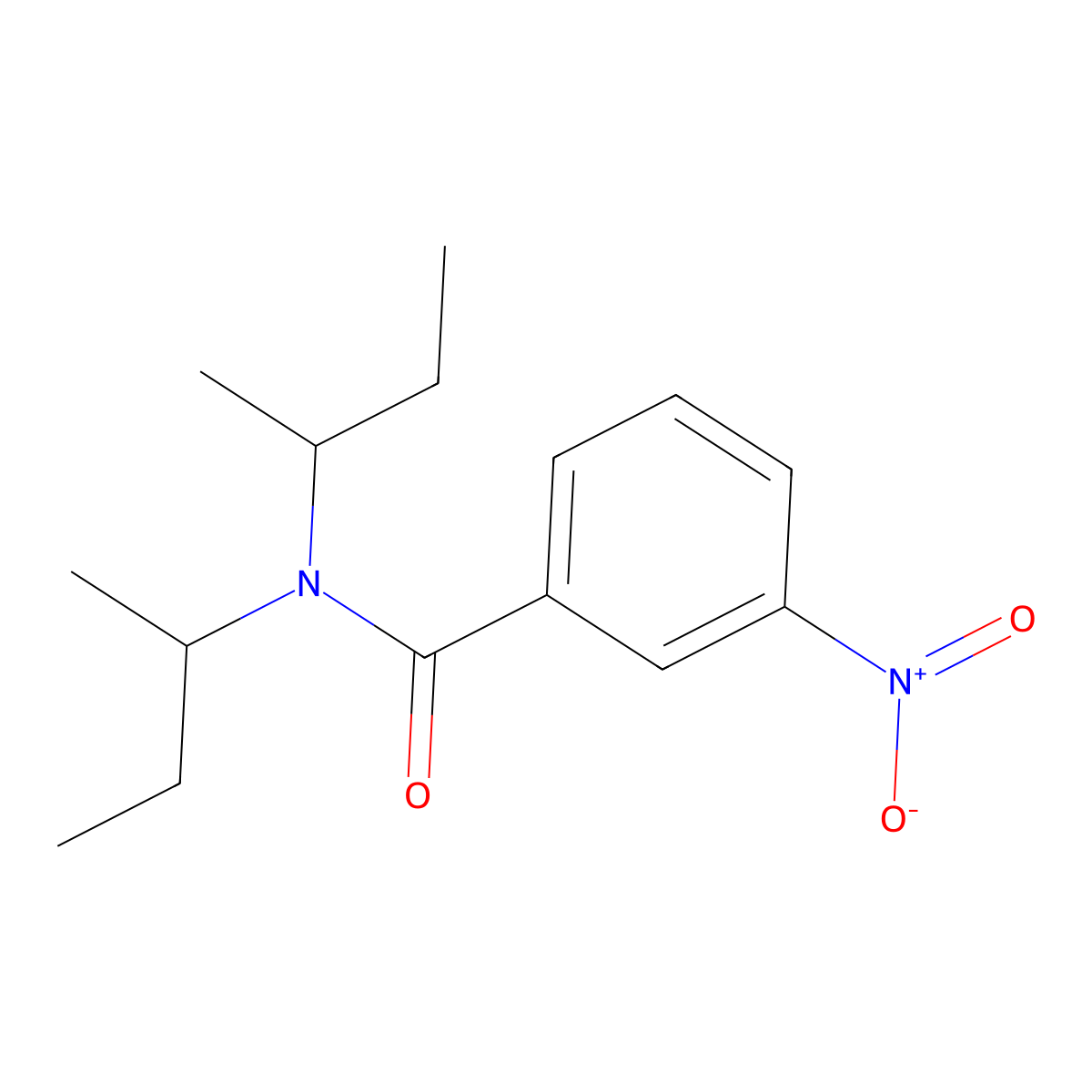 N,N-di(butan-2-yl)-3-nitrobenzamide molecular structure, CAS 35845-96-6