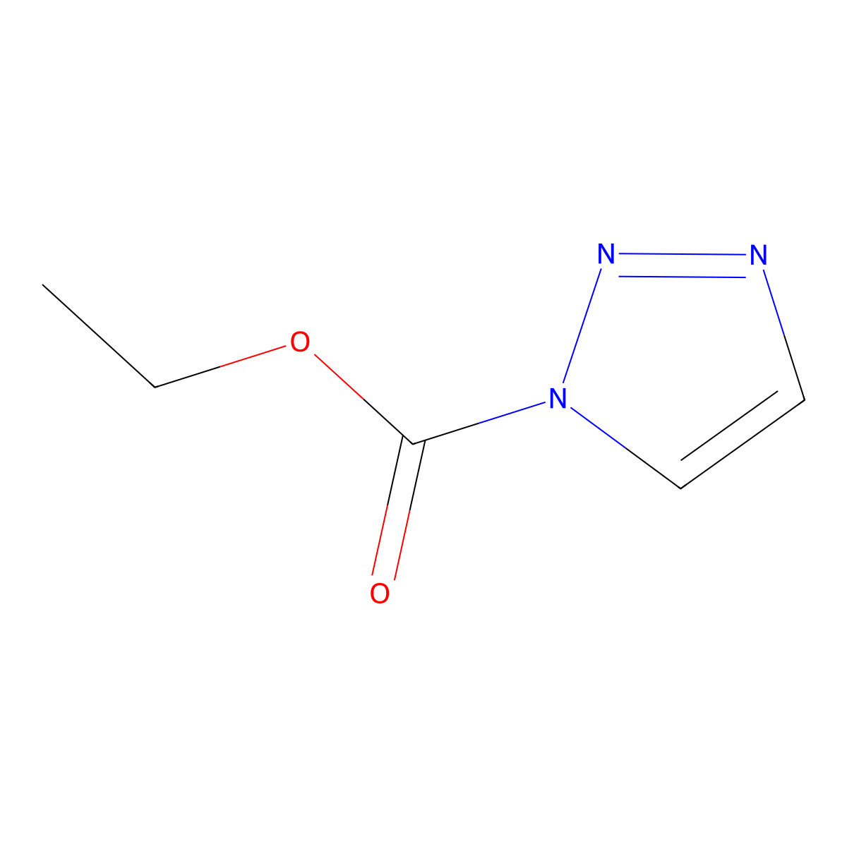 Ethyl 1H-1,2,3-triazole-1-carboxylate molecular structure, CAS 35847-32-6
