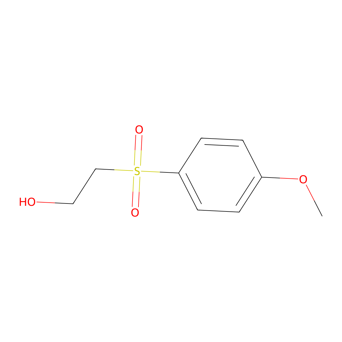 Ethanol, 2-[(4-methoxyphenyl)sulfonyl]- molecular structure, CAS 35848-00-1