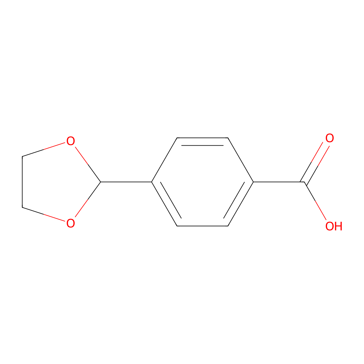 4-(1,3-Dioxolan-2-yl)benzoic acid molecular structure, CAS 35849-02-6