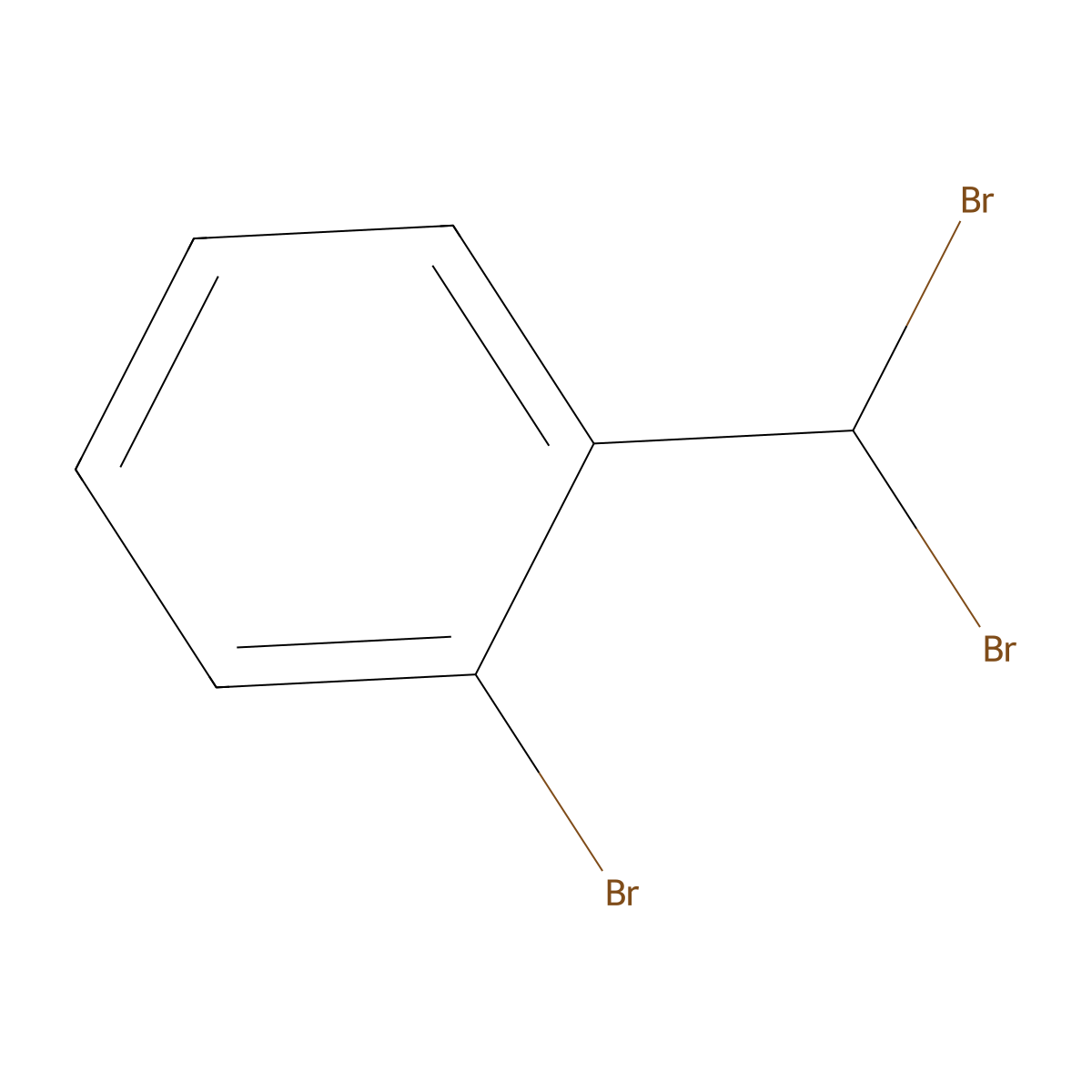 Benzene, 1-bromo-2-(dibromomethyl)- molecular structure, CAS 35849-08-2