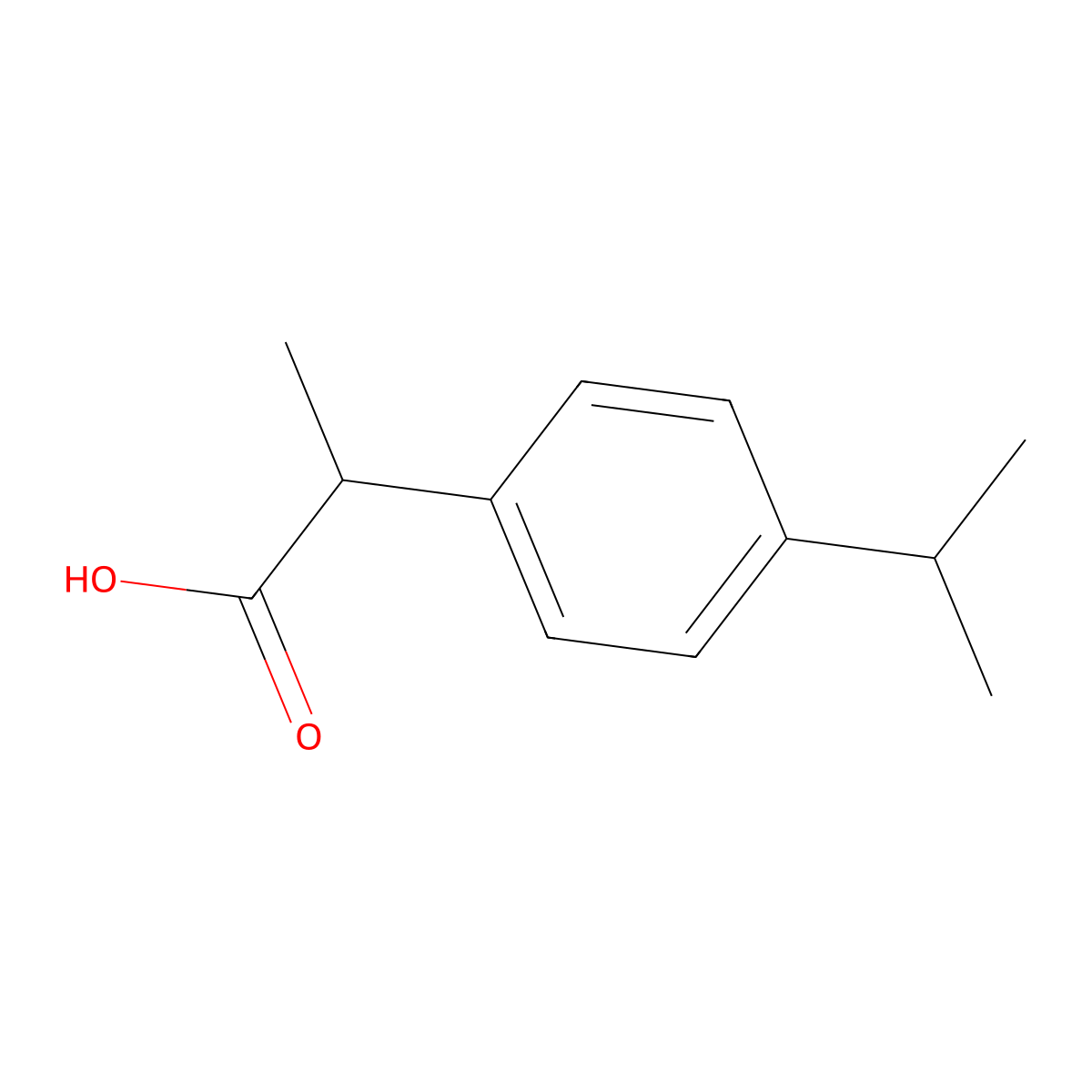 2-(4-Isopropylphenyl)propanoic acid molecular structure, CAS 3585-48-6