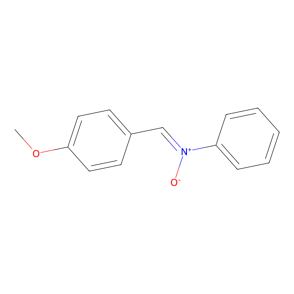 1-(4-methoxyphenyl)-N-phenylmethanimine oxide molecular structure, CAS 3585-93-1