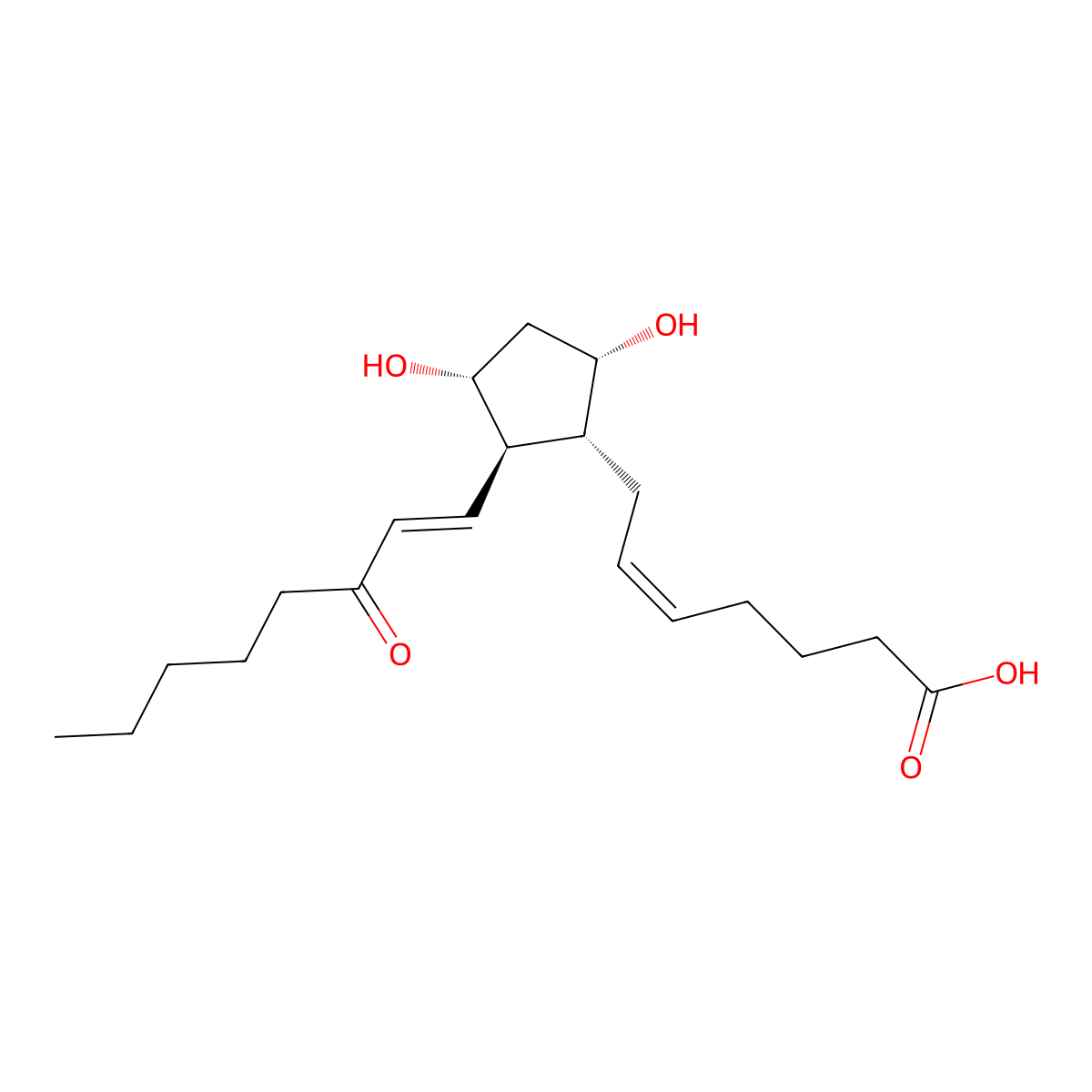 15-keto-PGF2alpha molecular structure, CAS 35850-13-6