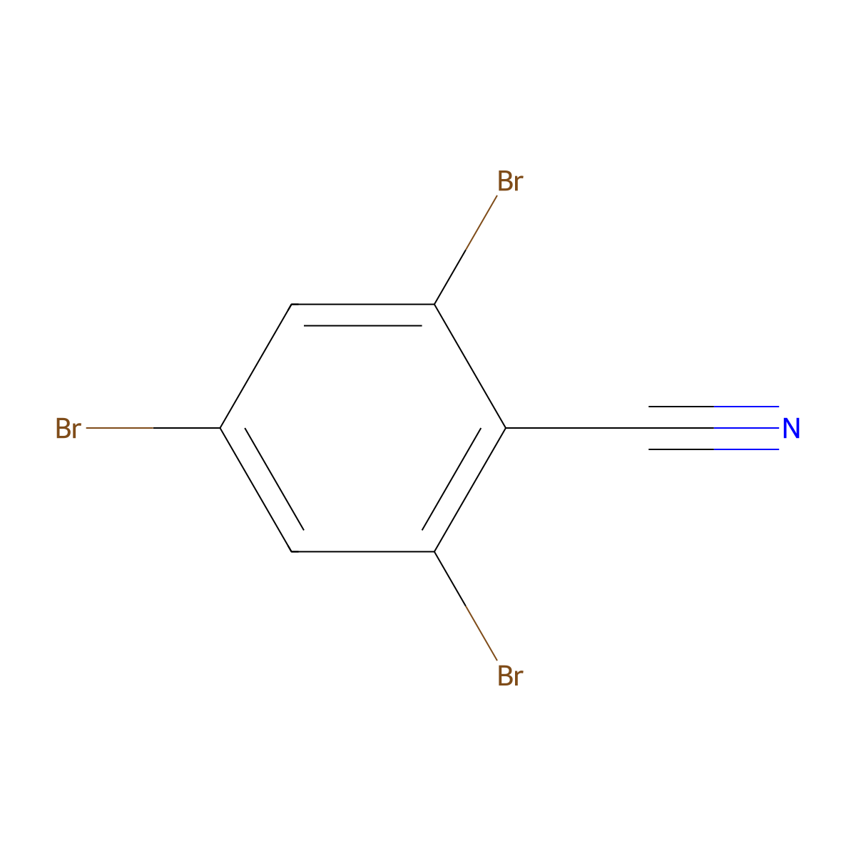 2,4,6-Tribromobenzonitrile molecular structure, CAS 35851-93-5