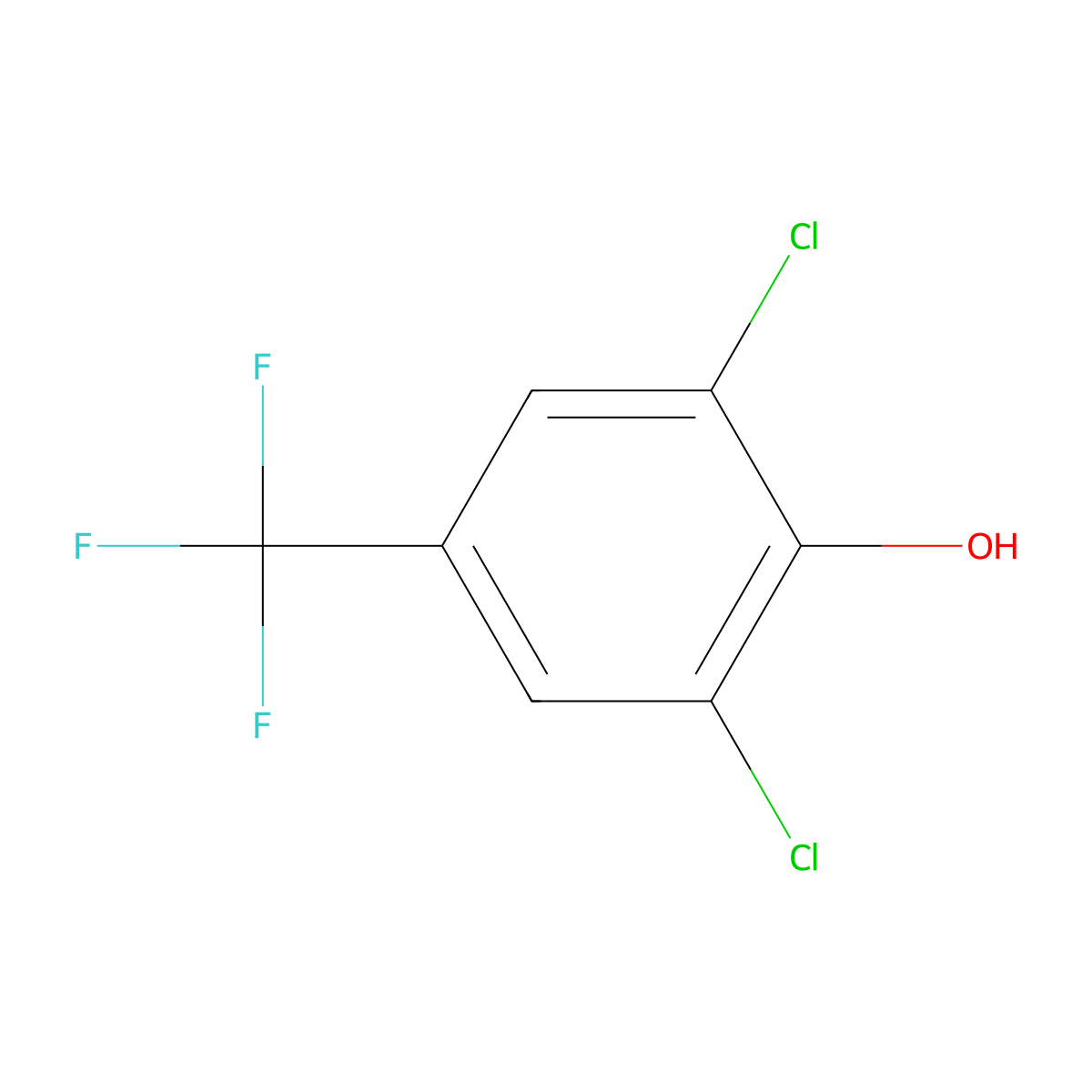 2,6-Dichloro-4-(trifluoromethyl)phenol molecular structure, CAS 35852-59-6