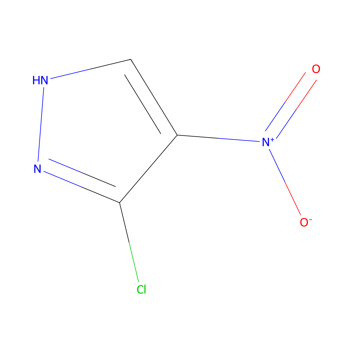 3-Chloro-4-nitro-1H-pyrazole molecular structure, CAS 35852-75-6