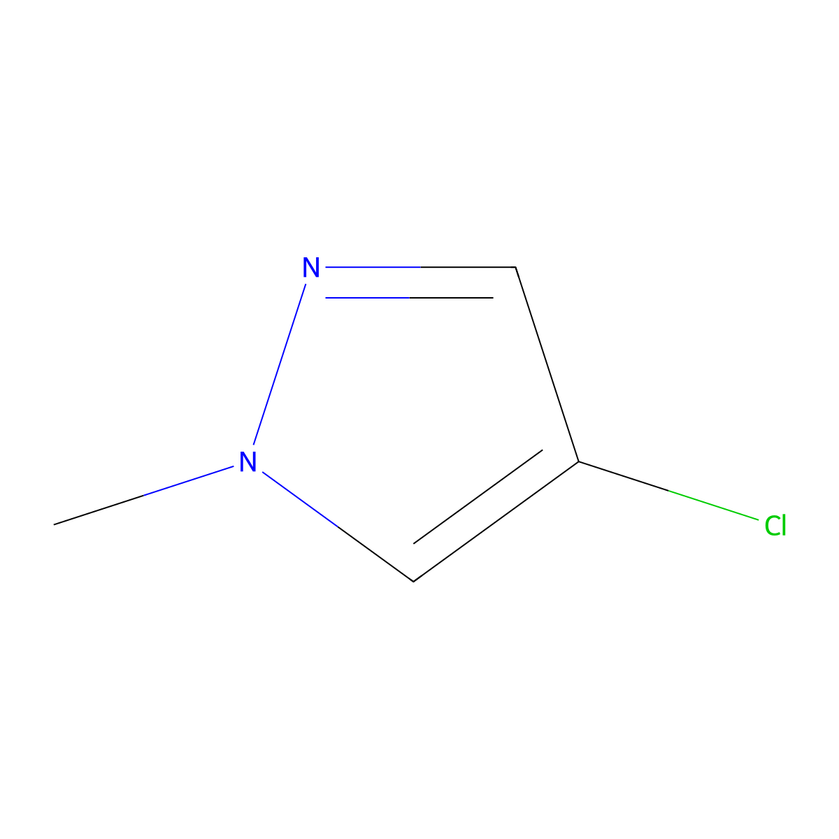 4-chloro-1-methyl-1H-pyrazole molecular structure, CAS 35852-81-4