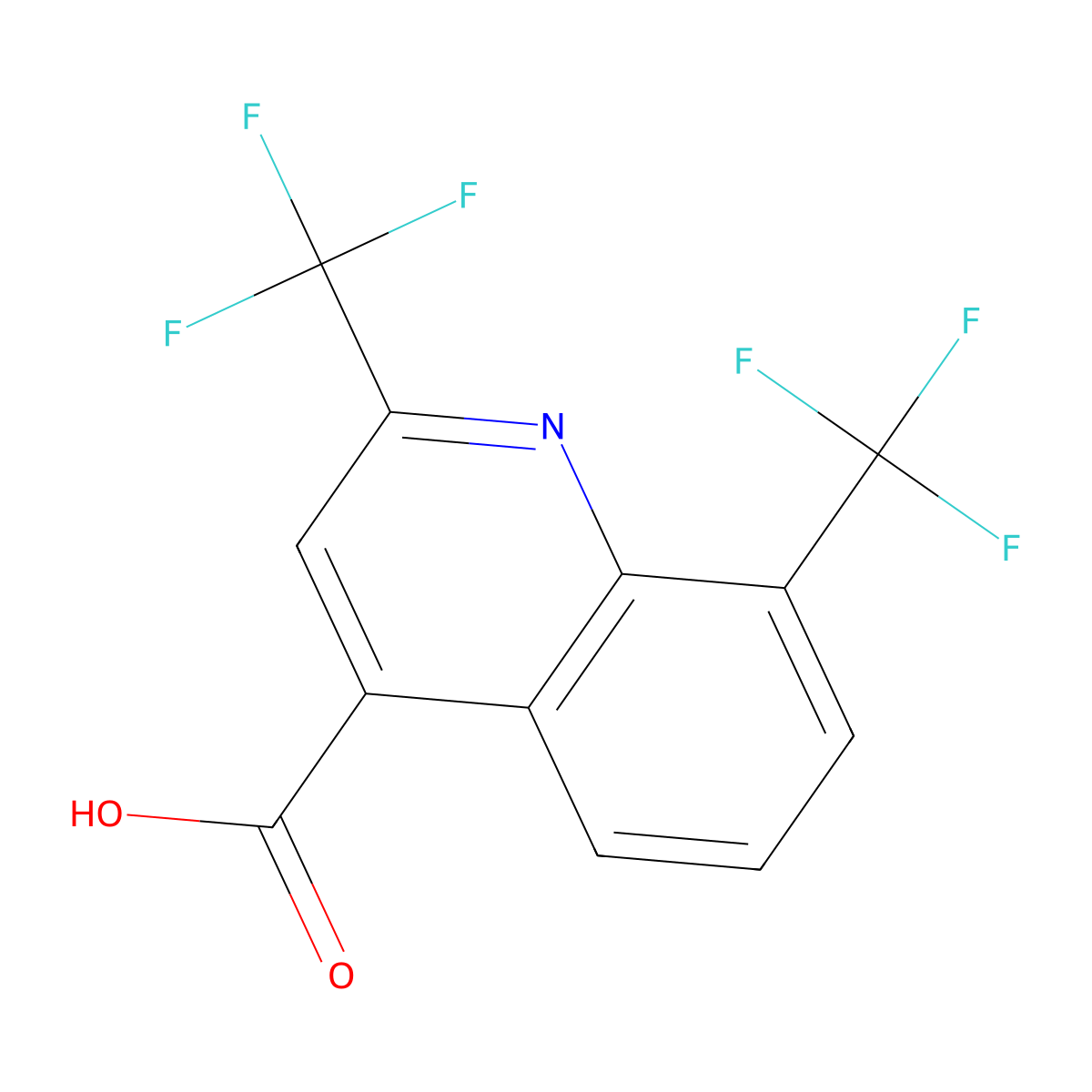 Mefloquine carboxylic acid molecular structure, CAS 35853-50-0