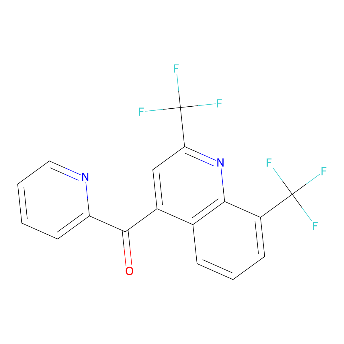 [2,8-Bis(trifluoromethyl)-4-quinolinyl]-2-pyridinylmethanone molecular structure, CAS 35853-55-5