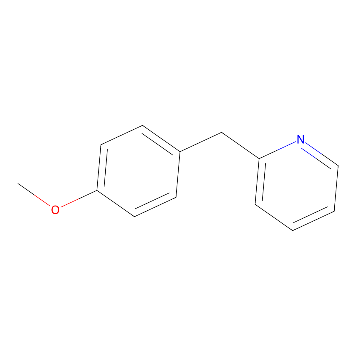 2-[(4-Methoxyphenyl)methyl]pyridine molecular structure, CAS 35854-45-6