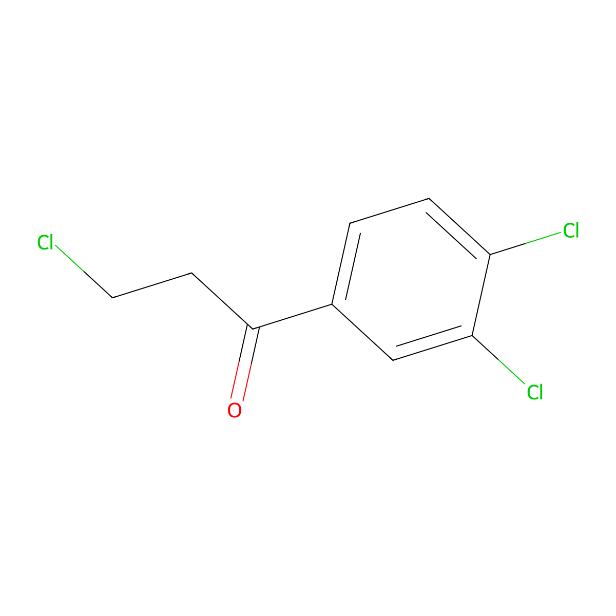 3-Chloro-1-(3,4-dichlorophenyl)propan-1-one molecular structure, CAS 35857-66-0