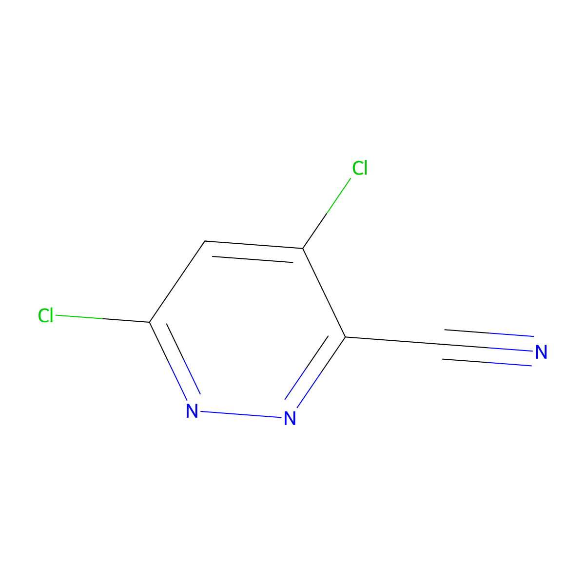 4,6-Dichloropyridazine-3-carbonitrile molecular structure, CAS 35857-90-0