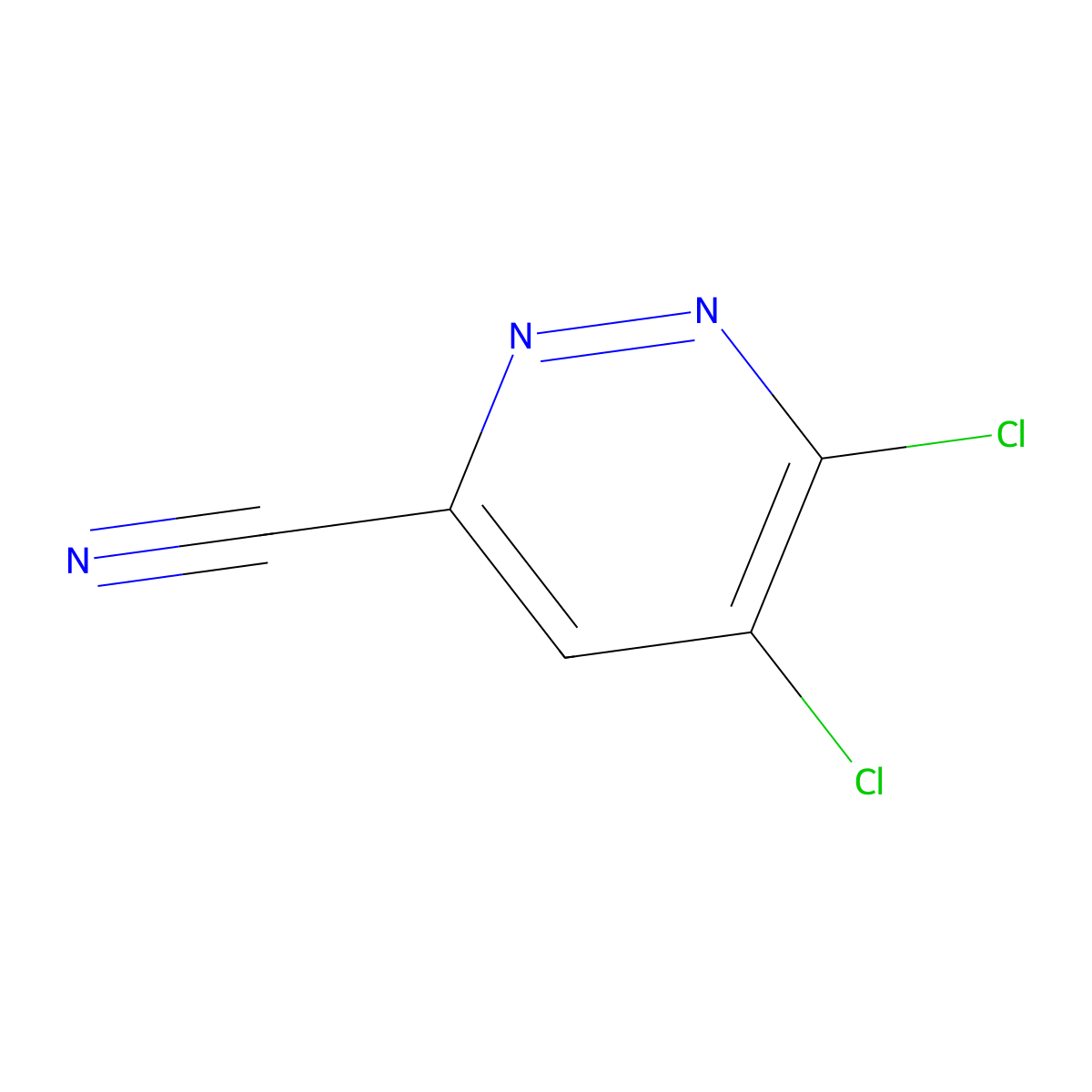 5,6-Dichloropyridazine-3-carbonitrile molecular structure, CAS 35857-91-1