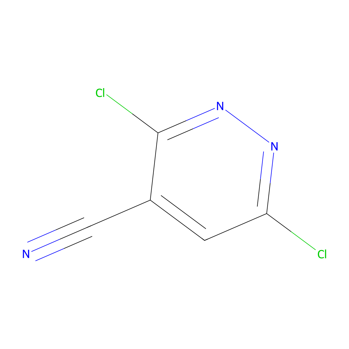 3,6-Dichloropyridazine-4-carbonitrile molecular structure, CAS 35857-93-3