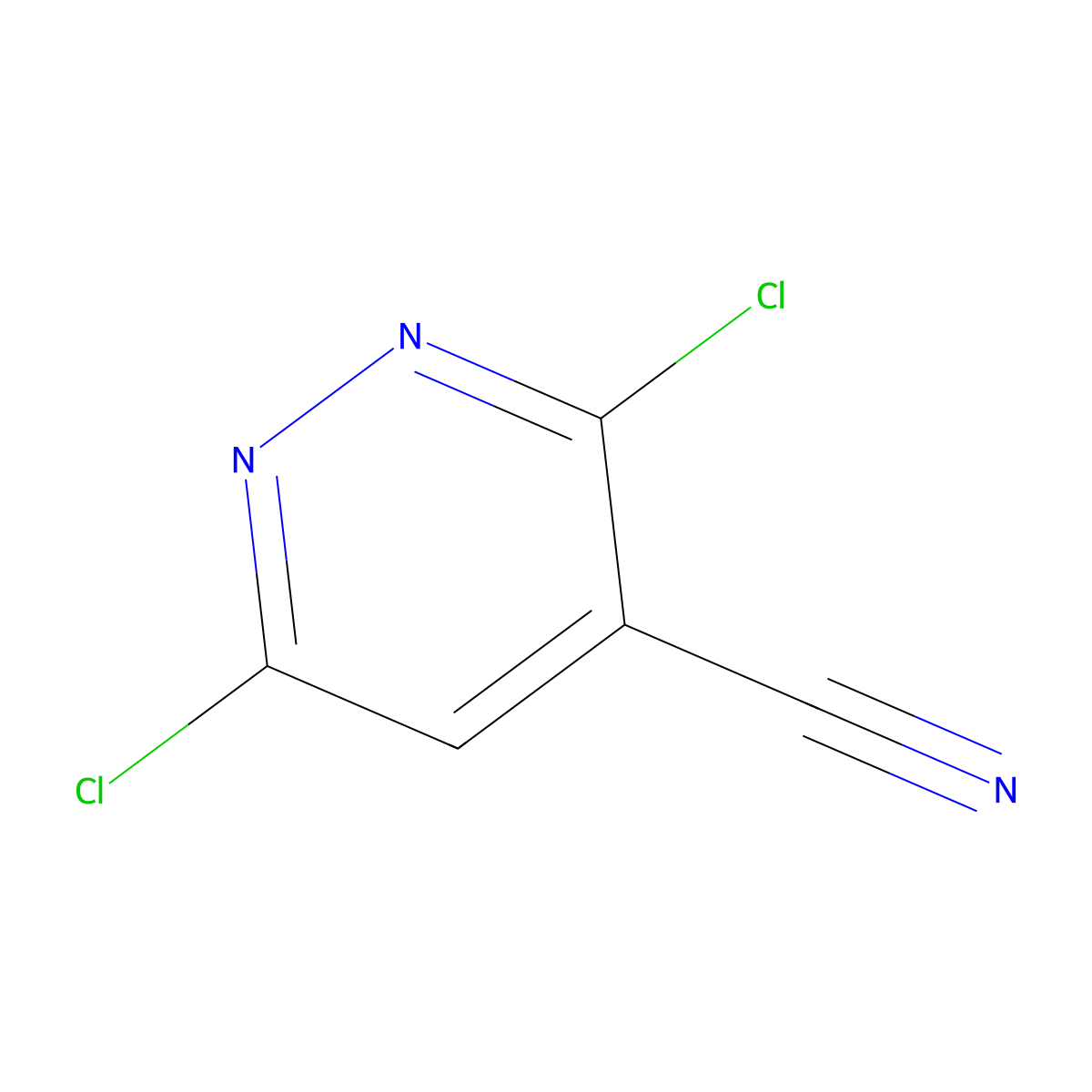 3,6-Dichloropyridazine-4-carbonitrile molecular structure, CAS 35857-93-3