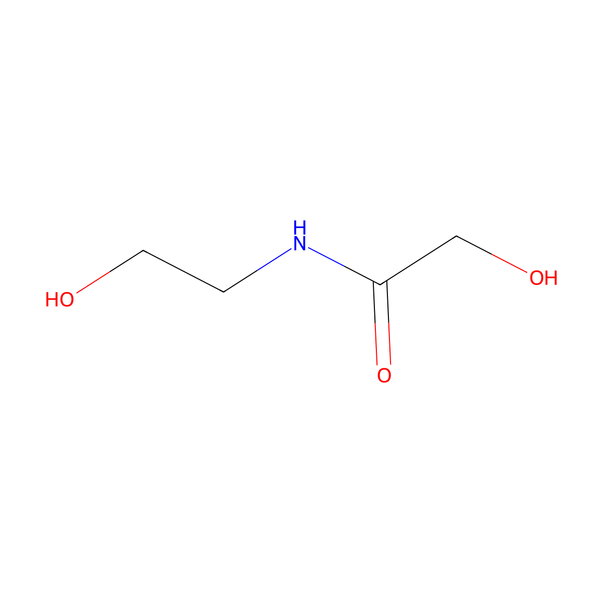 N-(2-Hydroxyethyl)glycolamide molecular structure, CAS 3586-25-2