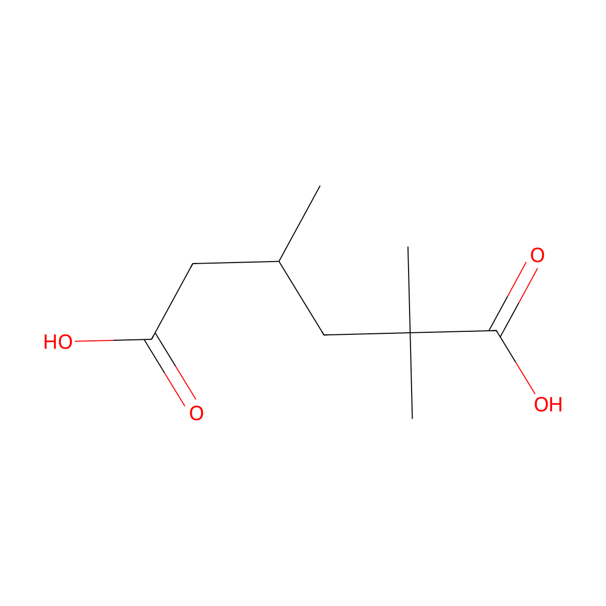 2,2,4-Trimethyladipic acid molecular structure, CAS 3586-39-8