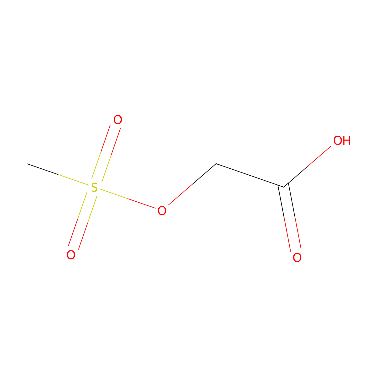 2-(Methanesulfonyloxy)acetic acid molecular structure, CAS 3586-50-3