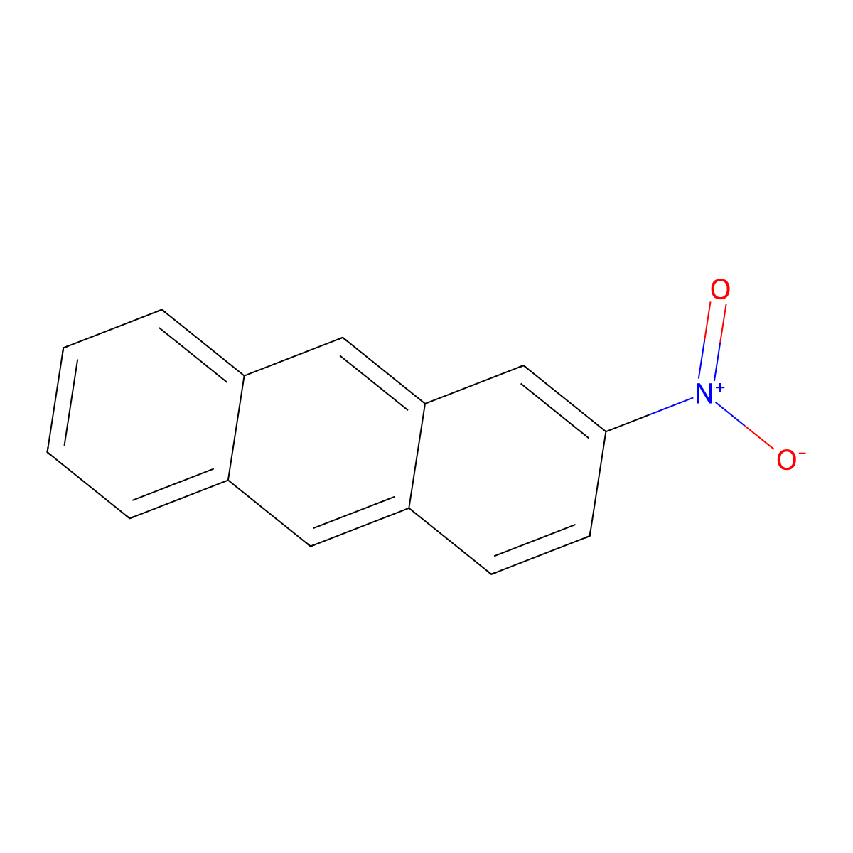 2-Nitroanthracene molecular structure, CAS 3586-69-4