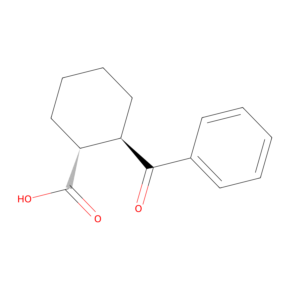 trans-2-Benzoylcyclohexane-1-carboxylic acid molecular structure, CAS 3586-84-3