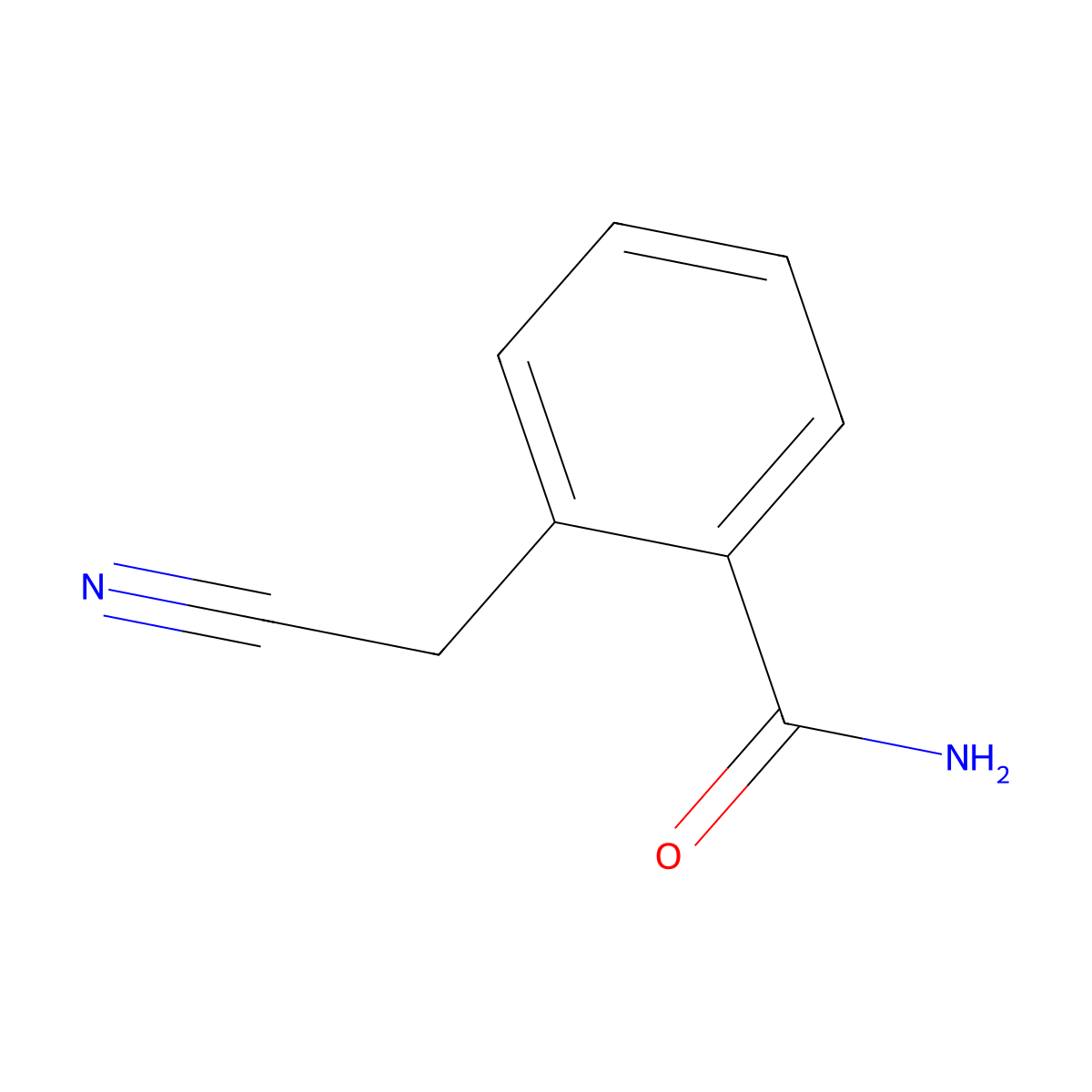 2-(Cyanomethyl)benzamide molecular structure, CAS 358632-71-0