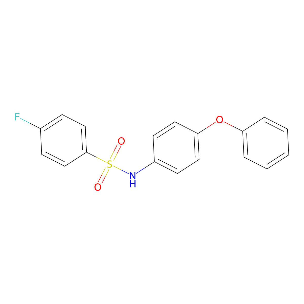 4-fluoro-N-(4-phenoxyphenyl)benzenesulfonamide molecular structure, CAS 358665-50-6
