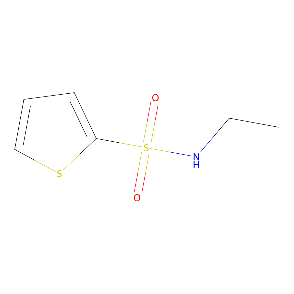 N-ethylthiophene-2-sulfonamide molecular structure, CAS 358666-45-2