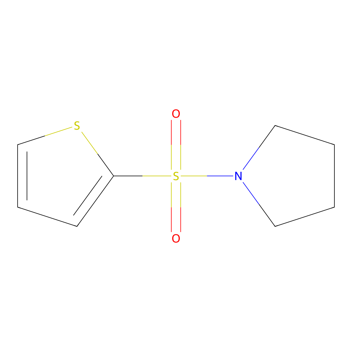 1-(2-Thienylsulfonyl)pyrrolidine molecular structure, CAS 358666-55-4