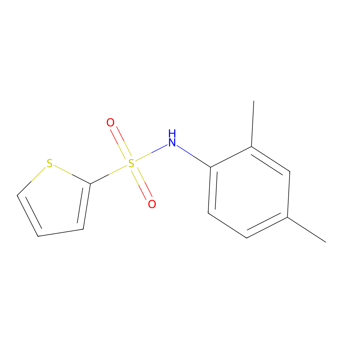 N-(2,4-dimethylphenyl)-2-thiophenesulfonamide molecular structure, CAS 358666-63-4