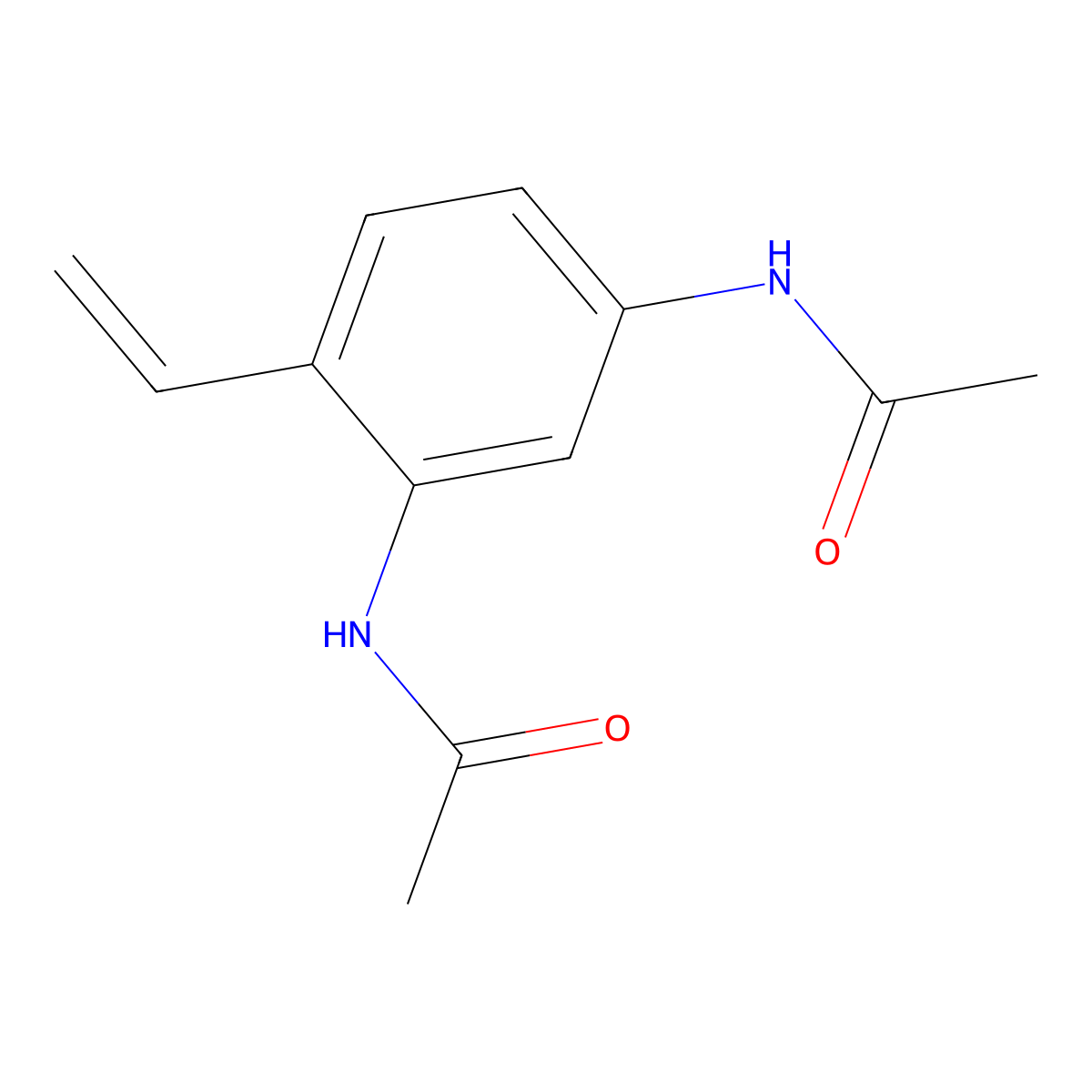 N-(3-acetamido-4-ethenylphenyl)acetamide molecular structure, CAS 35867-54-0