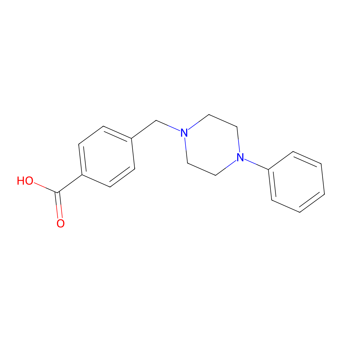 4-[(4-phenylpiperazin-1-yl)methyl]benzoic Acid molecular structure, CAS 358678-81-6