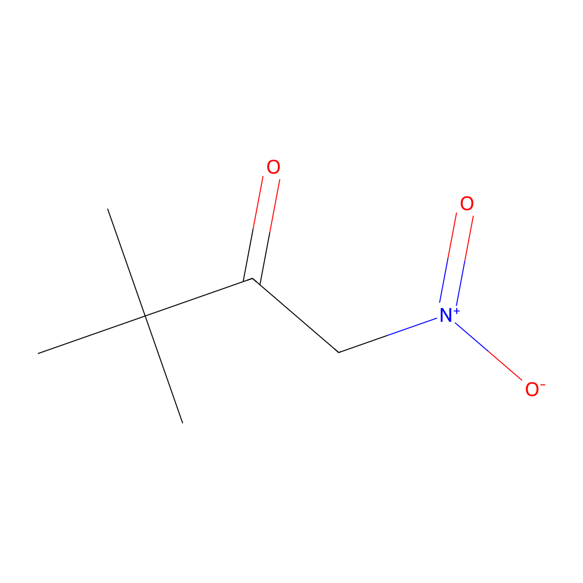 3,3-Dimethyl-1-nitrobutan-2-one molecular structure, CAS 35869-41-1