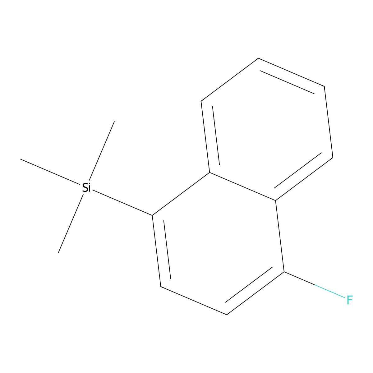 1-(Trimethylsilyl)-4-fluoronaphthalene molecular structure, CAS 35869-77-3