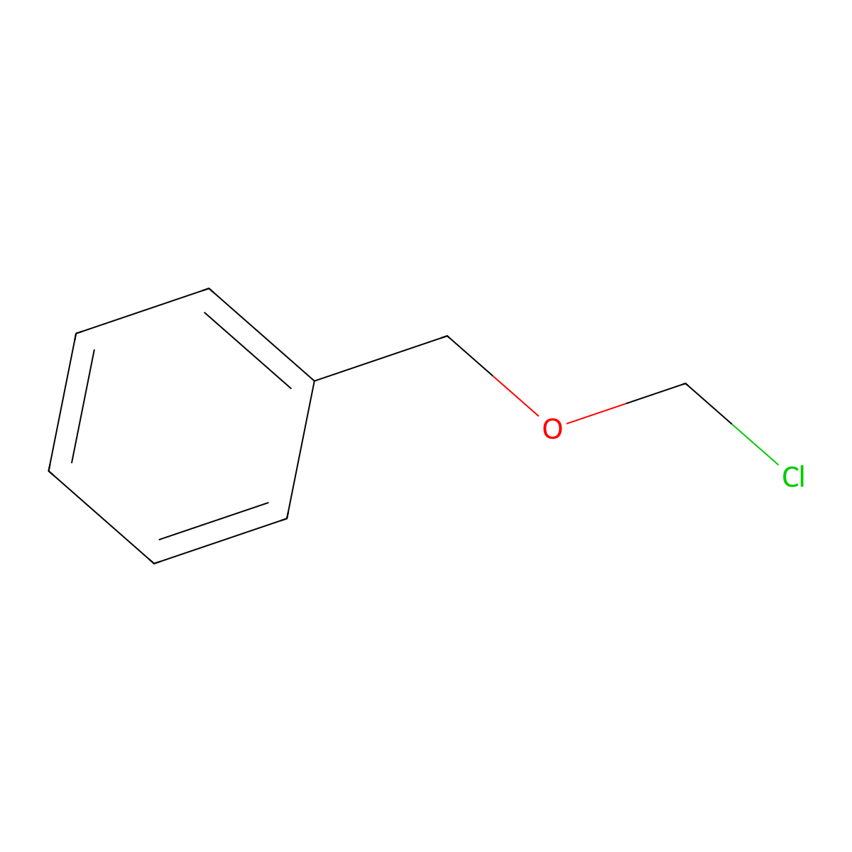 Benzyl chloromethyl ether molecular structure, CAS 3587-60-8