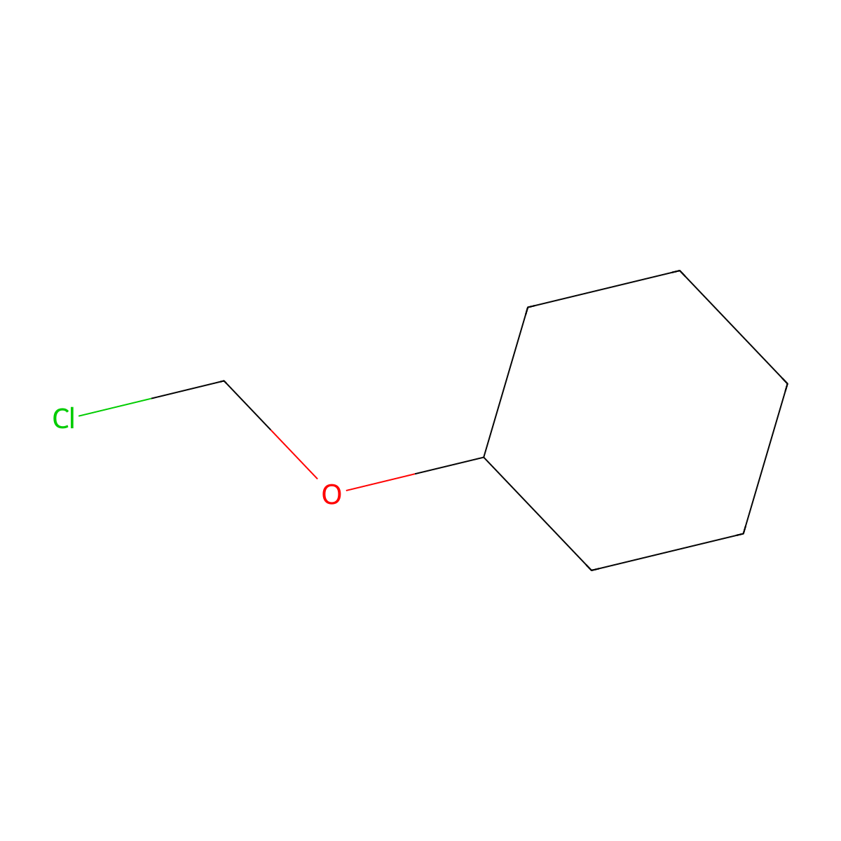(Chloromethoxy)cyclohexane molecular structure, CAS 3587-62-0