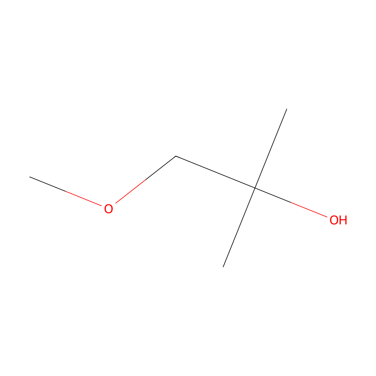 2-Propanol, 1-methoxy-2-methyl- molecular structure, CAS 3587-64-2