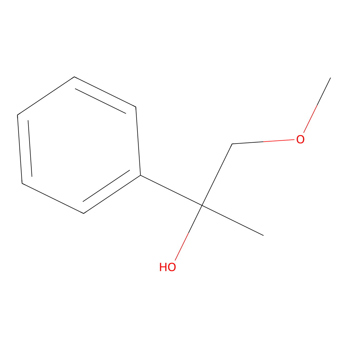 1-Methoxy-2-phenylpropan-2-ol molecular structure, CAS 3587-66-4