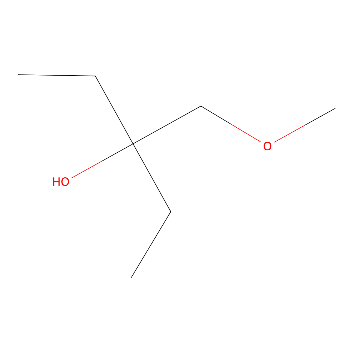 3-(Methoxymethyl)pentan-3-ol molecular structure, CAS 3587-67-5